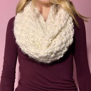 Off White Knit Scarf
